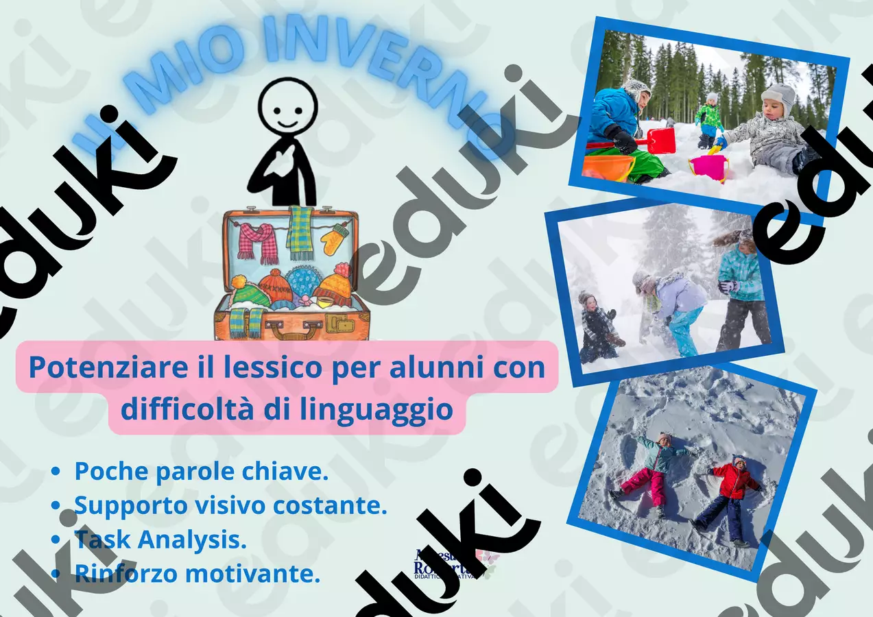 IL MIO INVERNO. Esercizi - IL MIO INVERNO. - Roberta Manca 🩷 la maestra di sostegno. - Pagina di copertina