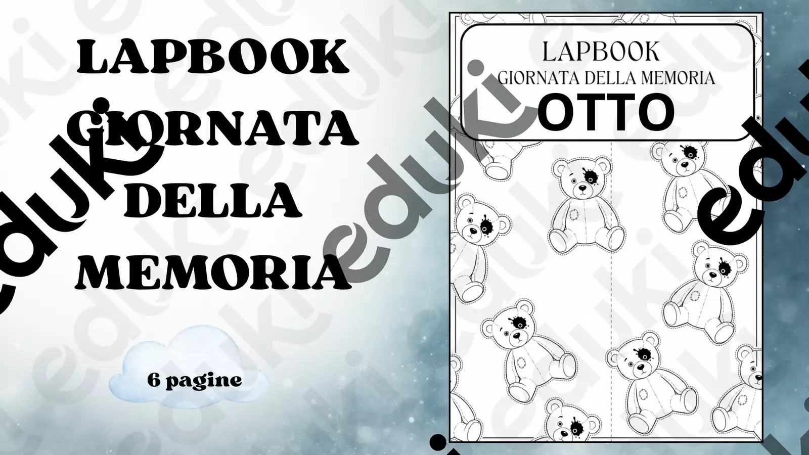 LAPBOOK GIORNATA DELLA MEMORIA - OTTO Materiale di supporto/inclusione - LAPBOOK GIORNATA DELLA MEMORIA - OTTO - Teacher Fra Bonny - Pagina di copertina