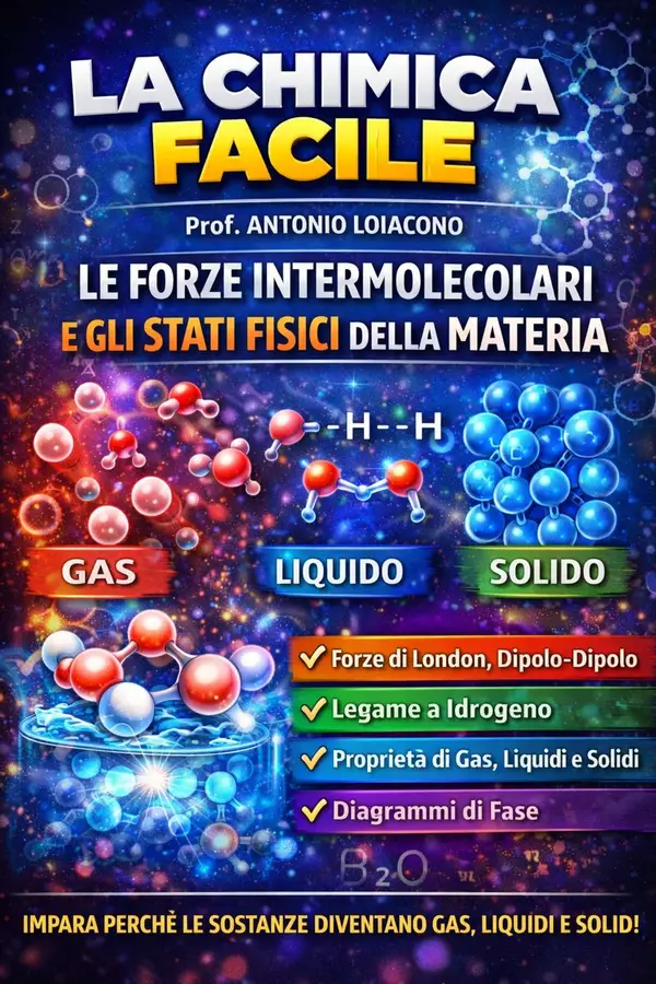 LA CHIMICA FACILE - Lezione 05 – Le Forze Intermolecolari Materiale di supporto/inclusione - LA CHIMICA FACILE - Lezione 05 – Le Forze Intermolecolari - Prof. Antonio Loiacono - Pagina di copertina