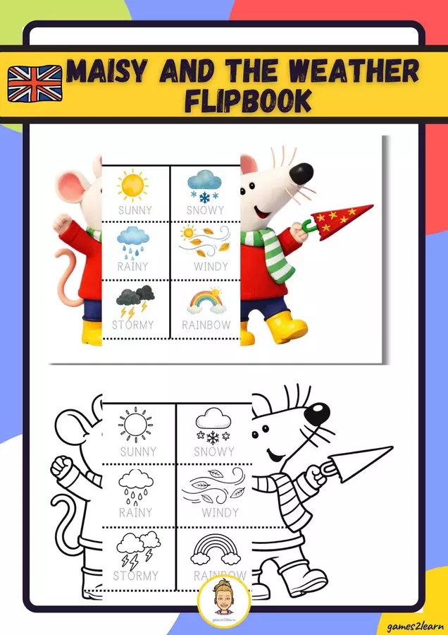 Mousy's Weather Flipbook Esercizi - Mousy's Weather Flipbook - games2learn - Pagina di copertina