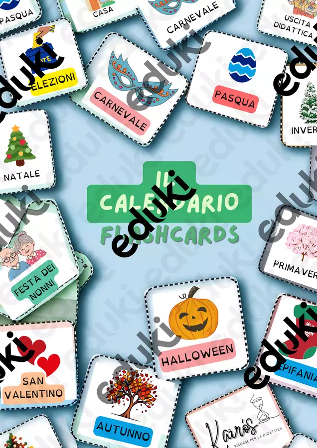 Crea il tuo Calendario Visivo - Flashcards e istruzioni Flashcard - Crea il tuo Calendario Visivo - Flashcards e istruzioni - Kairós - Risorse per la didattica - Pagina di copertina