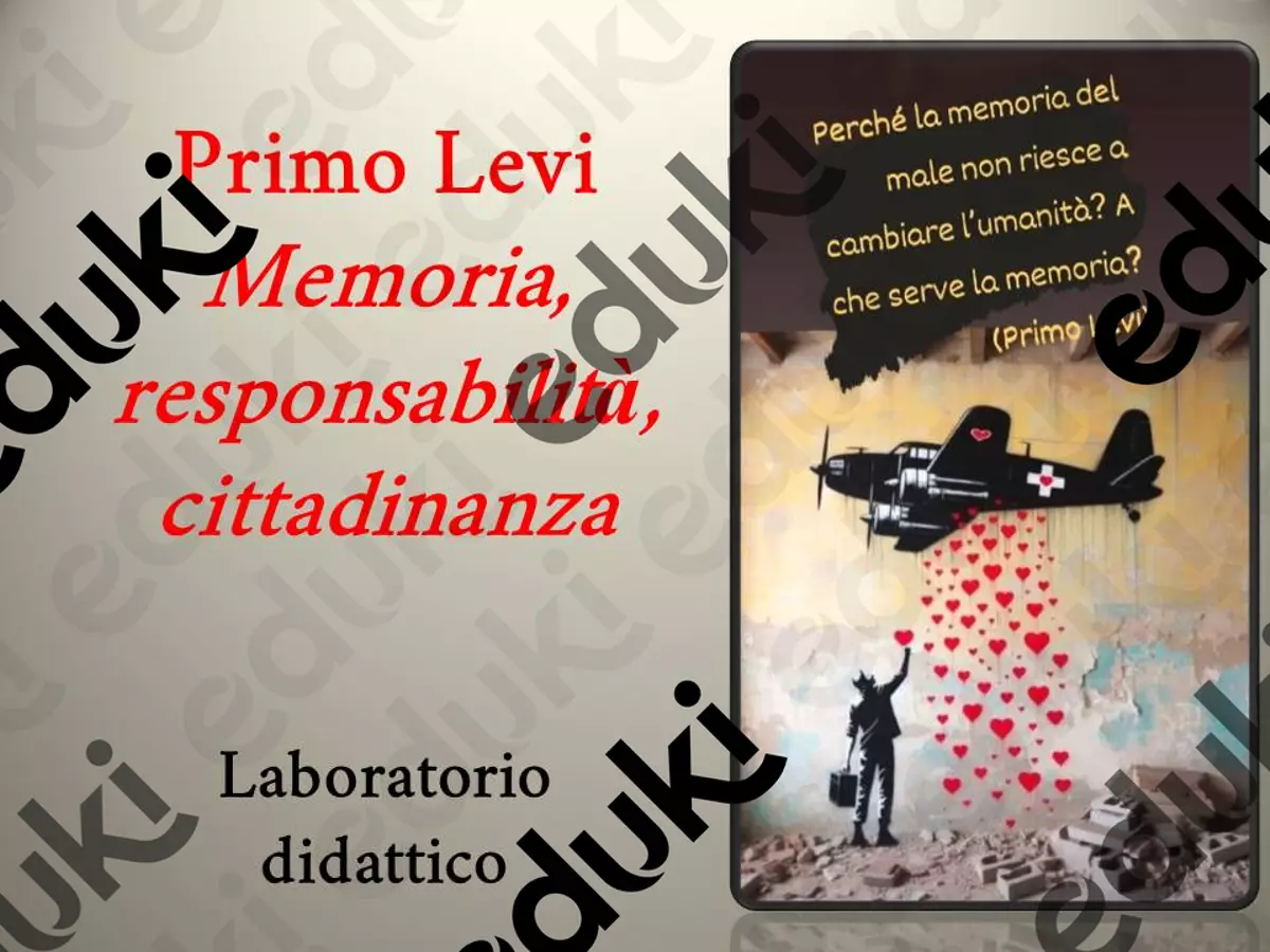 Primo Levi: Memoria, responsabilità, cittadinanza. Laboratorio didattico. Programmi scolastici / Materiali per docenti - Primo Levi: Memoria, responsabilità, cittadinanza. Laboratorio didattico. - Prof. Daniela Solenghi - Pagina di copertina