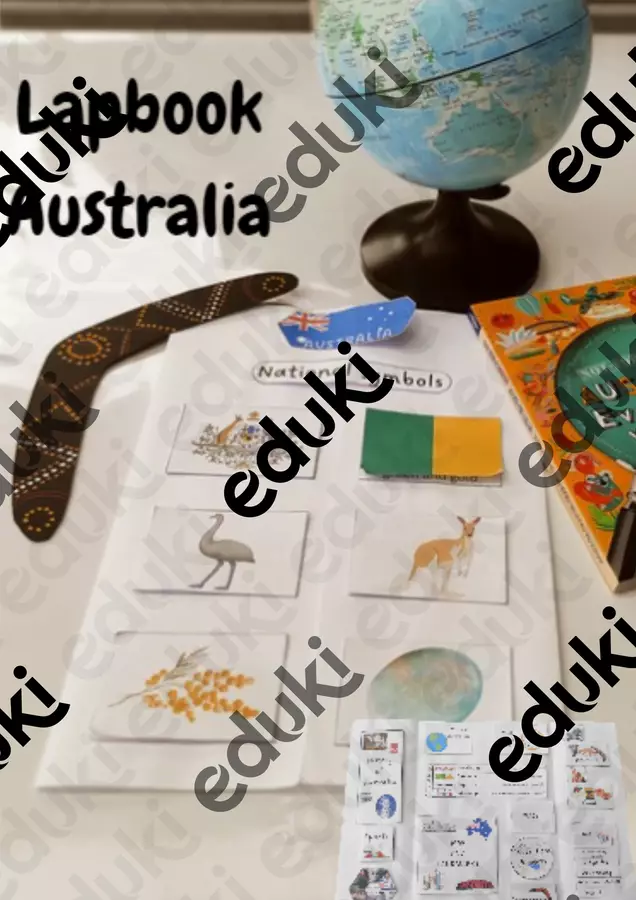 Lapbook Australia - lezione riorganizzabile Materiale per pittura e bricolage - Lapbook Australia - lezione riorganizzabile - ConversationsWithMarie - Pagina di copertina