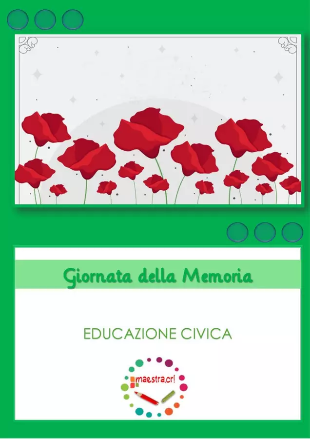 Giornata della Memoria Materiale di supporto/inclusione - Giornata della Memoria - maestra.cri - Pagina di copertina