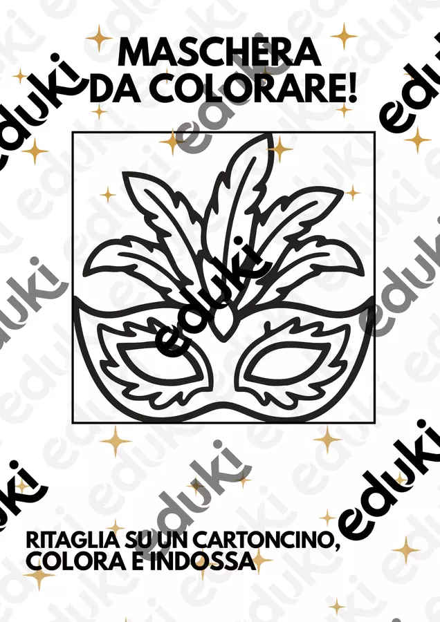 Maschere di carnevale da Colorare per Bambini in Bianco e Nero Programmi scolastici / Materiali per docenti - Maschere di carnevale da Colorare per Bambini in Bianco e Nero - Logopedista.A - Pagina di copertina