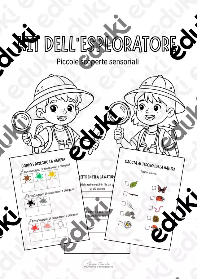 KIT DELL’ESPLORATORE - infanzia Materiale di supporto/inclusione - KIT DELL’ESPLORATORE - infanzia - educativamente_chiara - Pagina di copertina