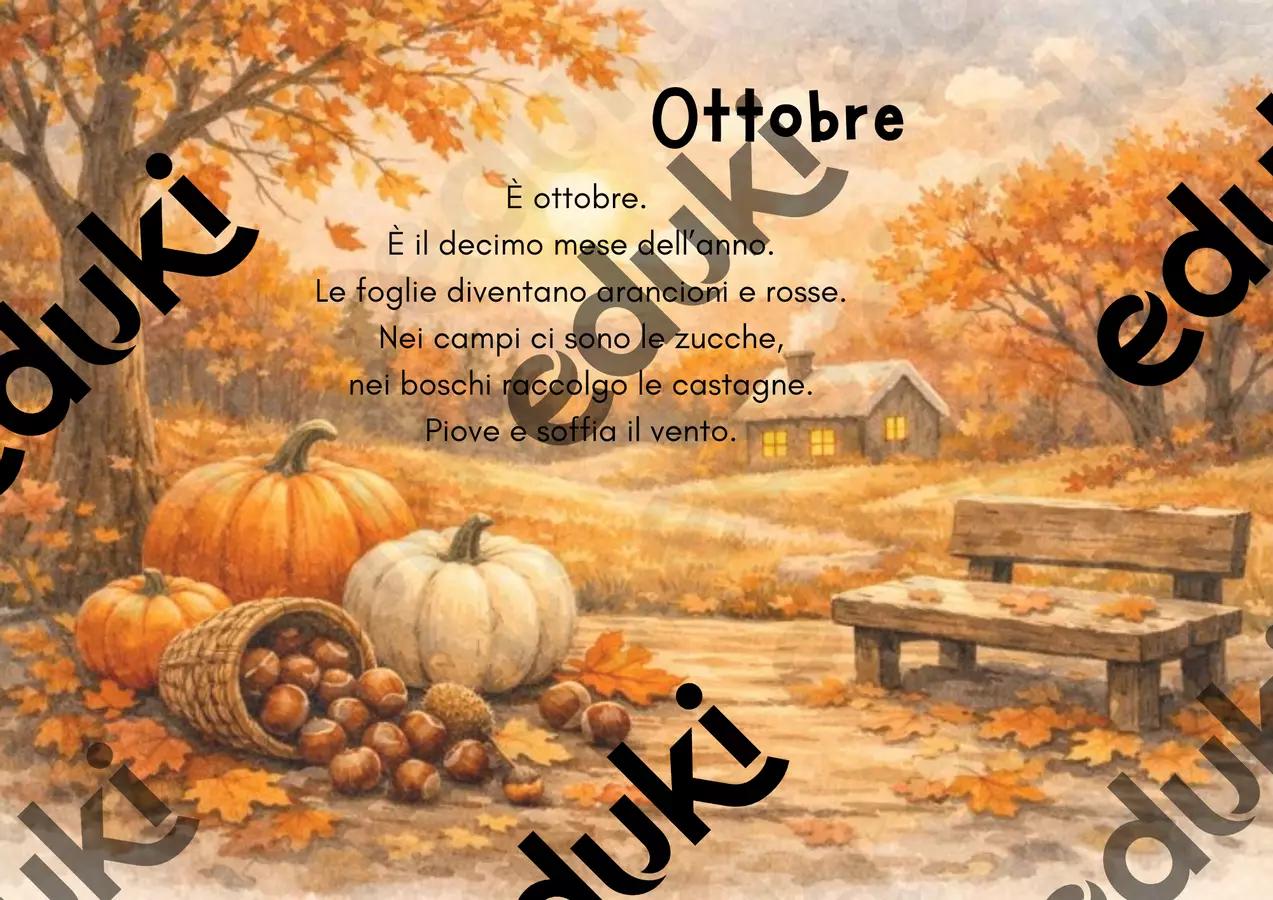 Poesie per ogni mese dell´anno Schede informative - Poesie per ogni mese dell´anno - Maestra Valentina AA - Pagina di copertina