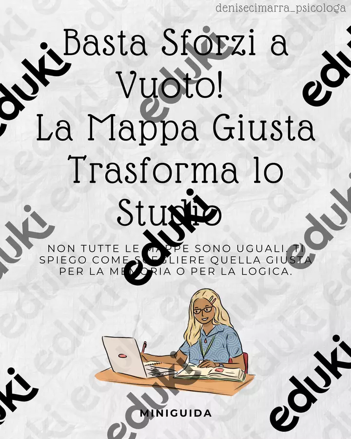 MiniGuida per Mappe Concettuali e Mentali 🧠✨ Materiale di supporto/inclusione - MiniGuida per Mappe Concettuali e Mentali 🧠✨ - Denise Cimarra Psicologa - Pagina di copertina