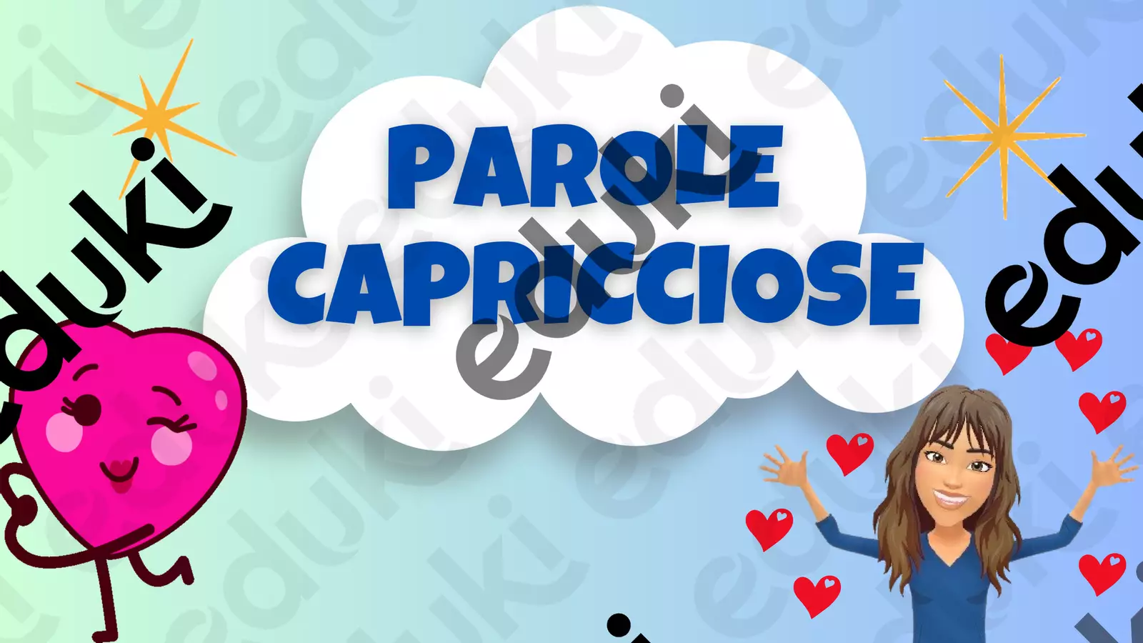 PAROLE CAPRICCIOSE Materiale di supporto/inclusione - PAROLE CAPRICCIOSE - Maestra*Fede - Pagina di copertina