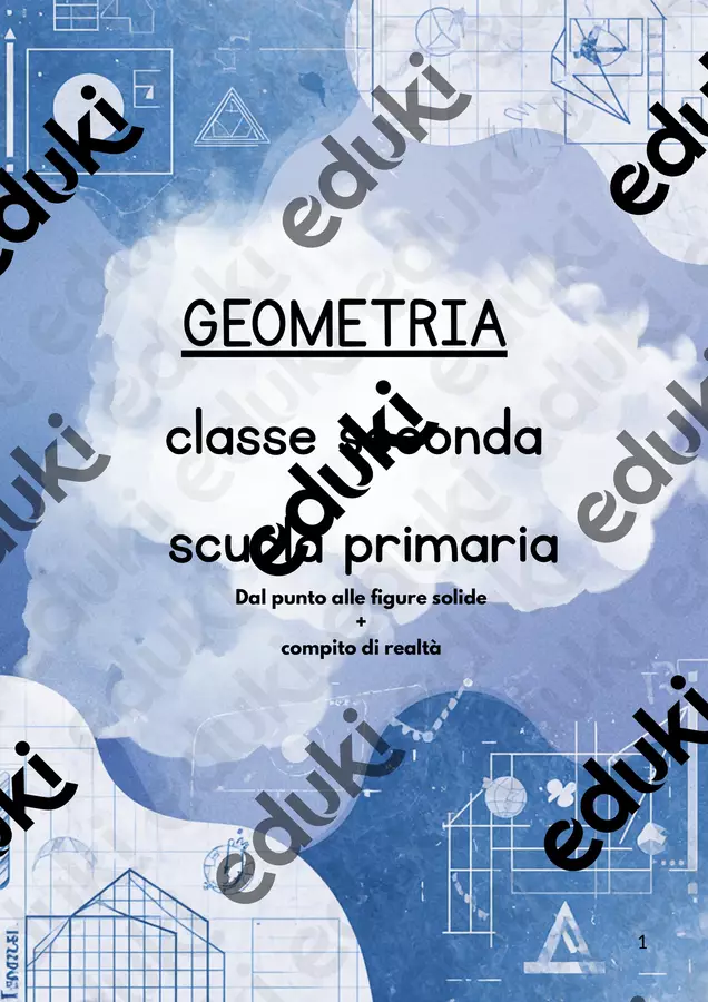 Progetto Geometria classe seconda scuola primaria + compito di realtà Esercizi - Progetto Geometria classe seconda scuola primaria + compito di realtà - Maestra Nada - Pagina di copertina