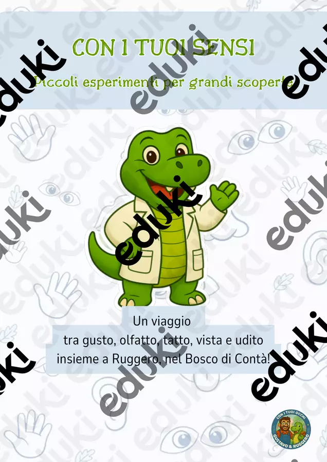 CON I TUOI SENSI guida e filastrocche dei 5 sensi Materiale di supporto/inclusione - CON I TUOI SENSI guida e filastrocche dei 5 sensi - Alessandra Piola - Pagina di copertina