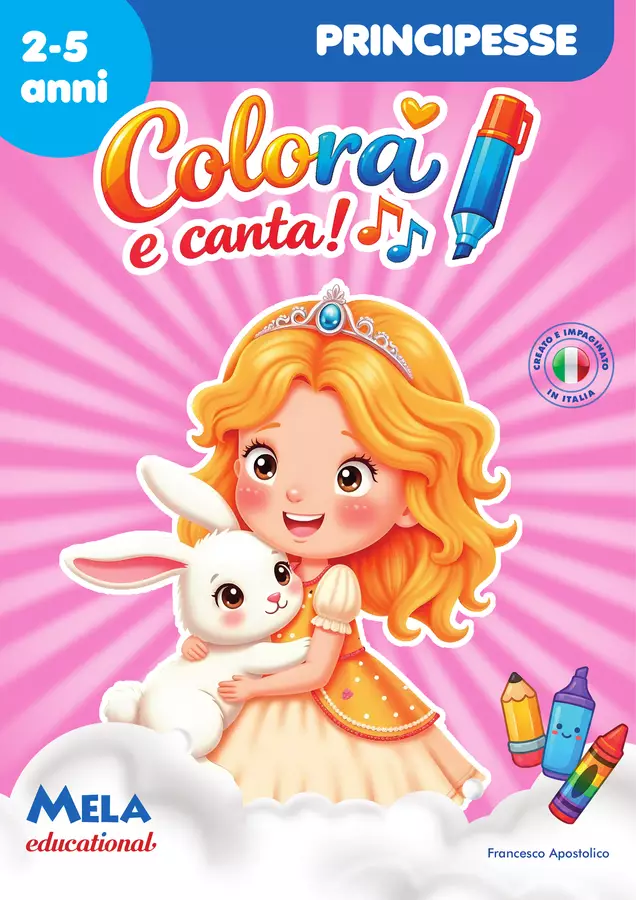 PRINCIPESSE - colora e canta Audio - PRINCIPESSE - colora e canta - Mela educational - Pagina di copertina