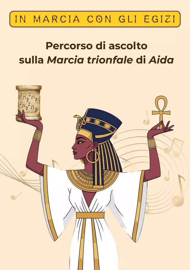 In marcia con gli Egizi Programmi scolastici / Materiali per docenti - In marcia con gli Egizi - Obladà Music - Pagina di copertina