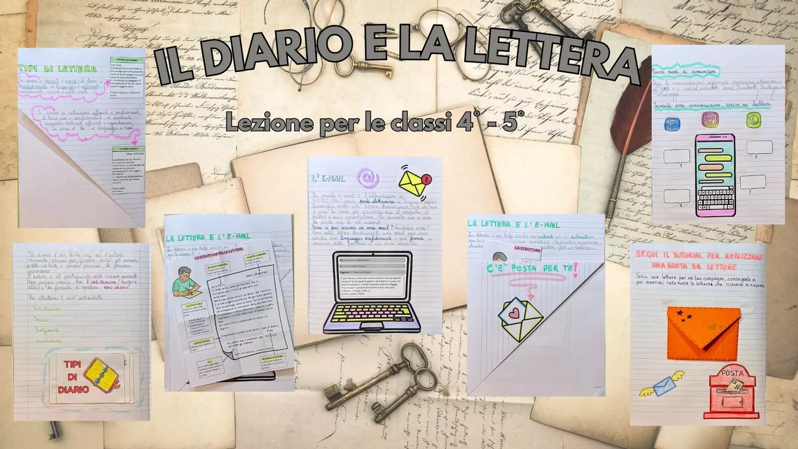 IL DIARIO E LA LETTERA – Lezione Italiano classi 4° e 5° Esercizi - IL DIARIO E LA LETTERA – Lezione Italiano classi 4° e 5° - Maestra_Carla - Pagina di copertina
