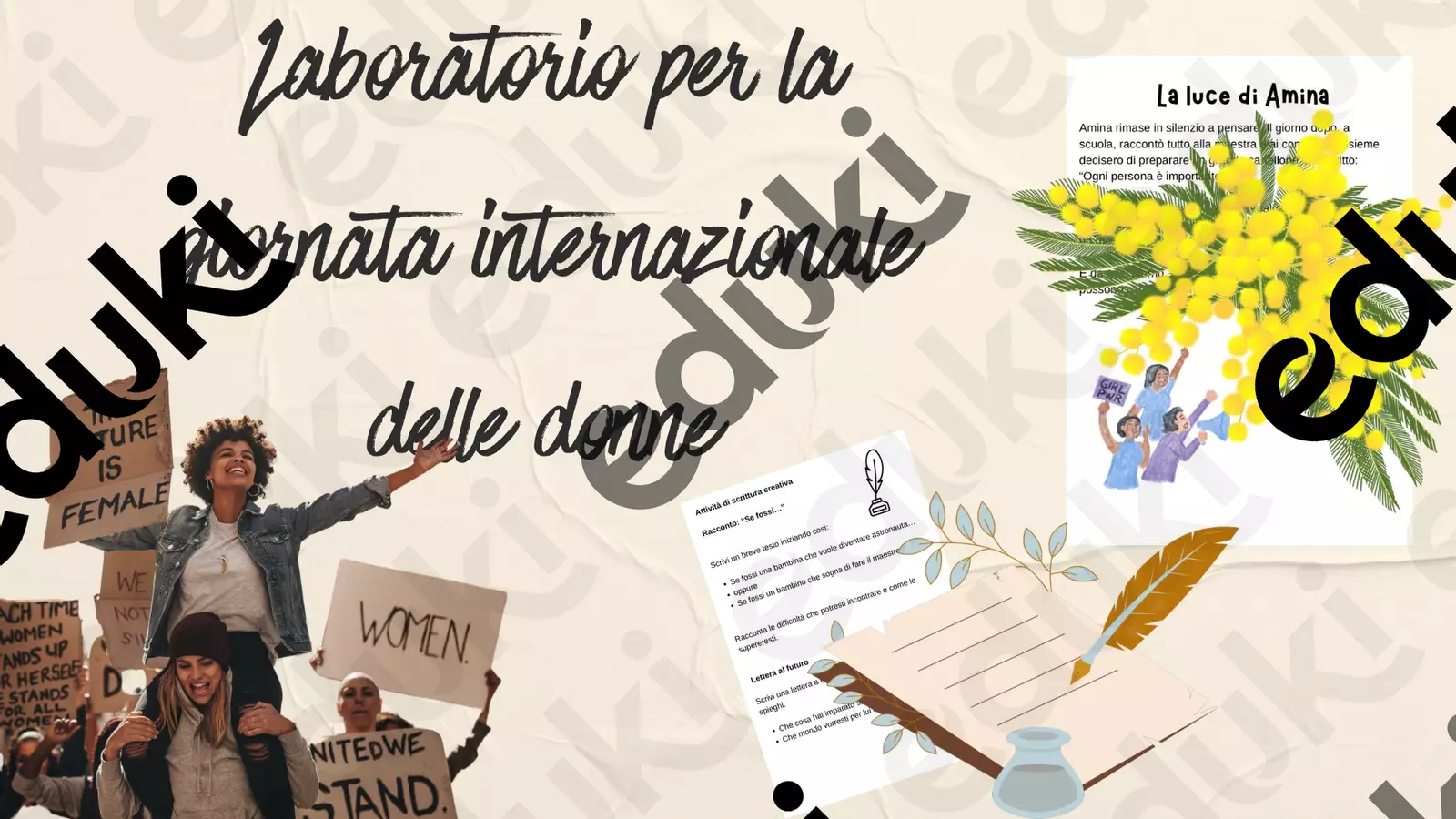 La storia di Amina Materiale di supporto/inclusione - La storia di Amina - Ma_estramarta - Pagina di copertina
