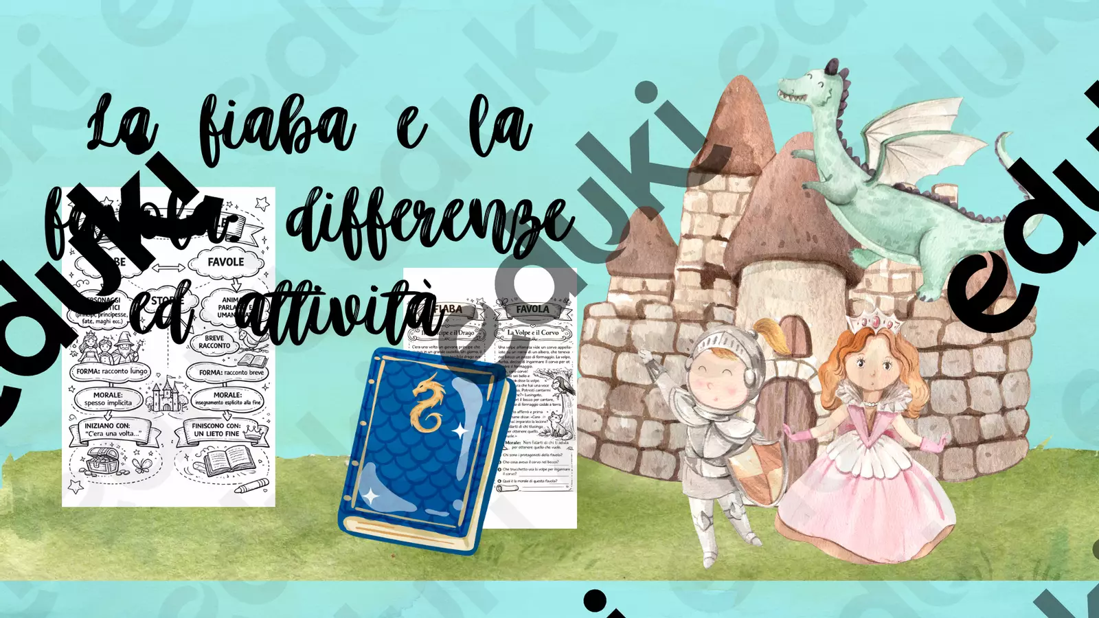 La fiaba e la favola differenze ed attività Esercizi - La fiaba e la favola differenze ed attività - Ma_estramarta - Pagina di copertina