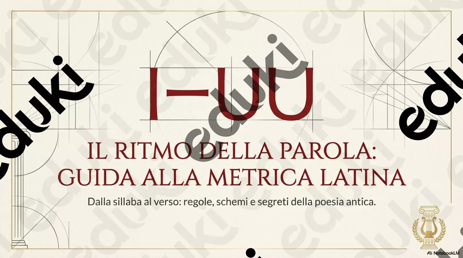 Metrica latina: un'introduzione sintetica Presentazioni / Lavagne - Metrica latina: un'introduzione sintetica - Lost in teaching - Pagina di copertina
