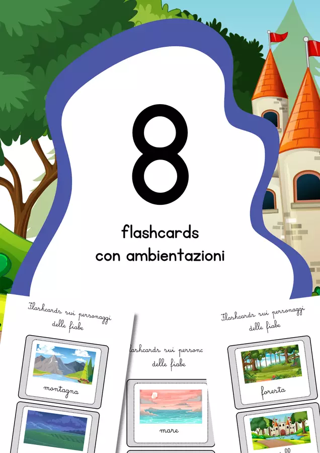 Flashcards ambientazioni delle fiabe Flashcard - Flashcards ambientazioni delle fiabe - MilleLibriPerBambini - Pagina di copertina