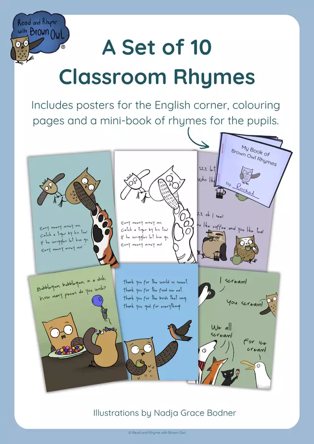 Collection of Rhymes for the English Classroom Materiale interattivo - Collection of Rhymes for the English Classroom - Read and Rhyme with Brown Owl - Pagina di copertina