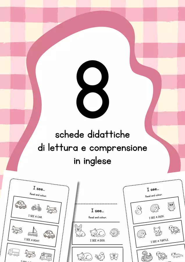 I see - schede didattiche in inglese Esercizi - I see - schede didattiche in inglese - MilleLibriPerBambini - Pagina di copertina