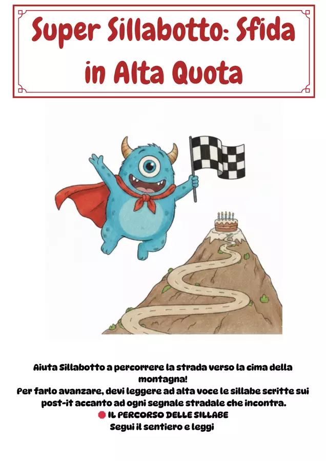 Super Sillabotto Sfida in Alta Quota (1) Materiale di supporto/inclusione - Super Sillabotto Sfida in Alta Quota (1) - Lucciole in aula - Pagina di copertina