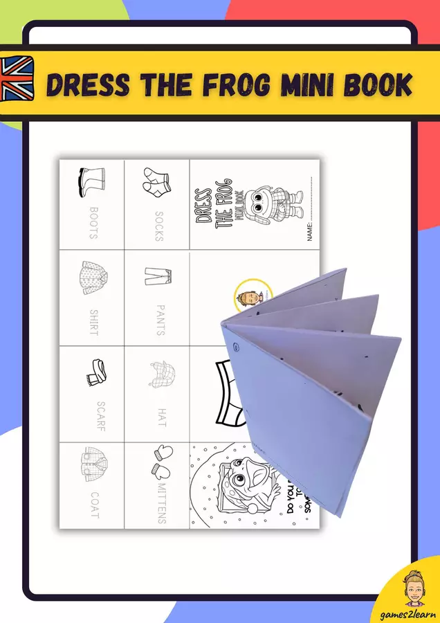 Dress the frog Storytime minibook Esercizi - Dress the frog Storytime minibook - games2learn - Pagina di copertina