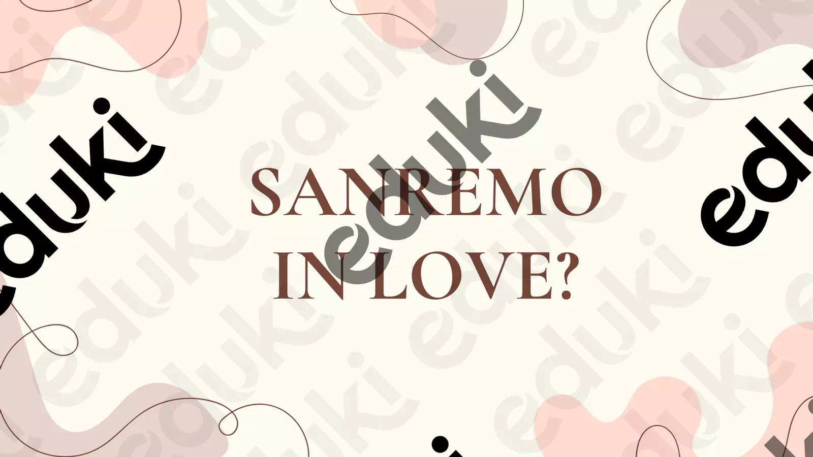 SANREMO IN LOVE? Presentazioni / Lavagne - SANREMO IN LOVE? - A lovely prof - Pagina di copertina