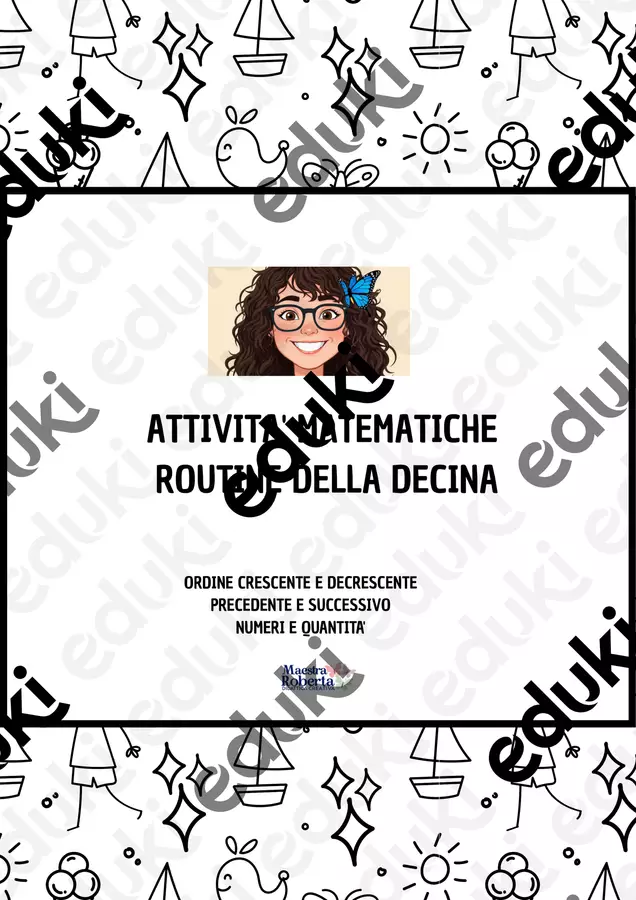ROUTINE MATEMATICHE Esercizi - ROUTINE MATEMATICHE - Roberta Manca 🩷 la maestra di sostegno. - Pagina di copertina