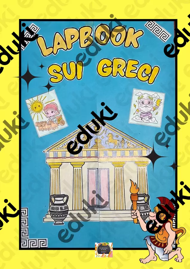 LAPBOOK SUI GRECI per la classe 5^ Materiale di supporto/inclusione - LAPBOOK SUI GRECI per la classe 5^ - La scuola di Oscar - Pagina di copertina