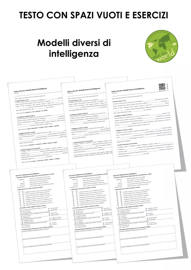 Modelli diversi di intelligenza Esercizi - Modelli diversi di intelligenza - musEducation.org | about-the-world.org - Pagina di copertina