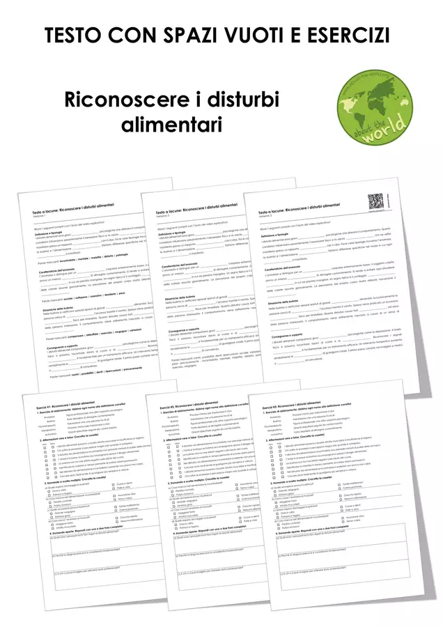 Riconoscere i disturbi alimentari Esercizi - Riconoscere i disturbi alimentari - musEducation.org | about-the-world.org - Pagina di copertina