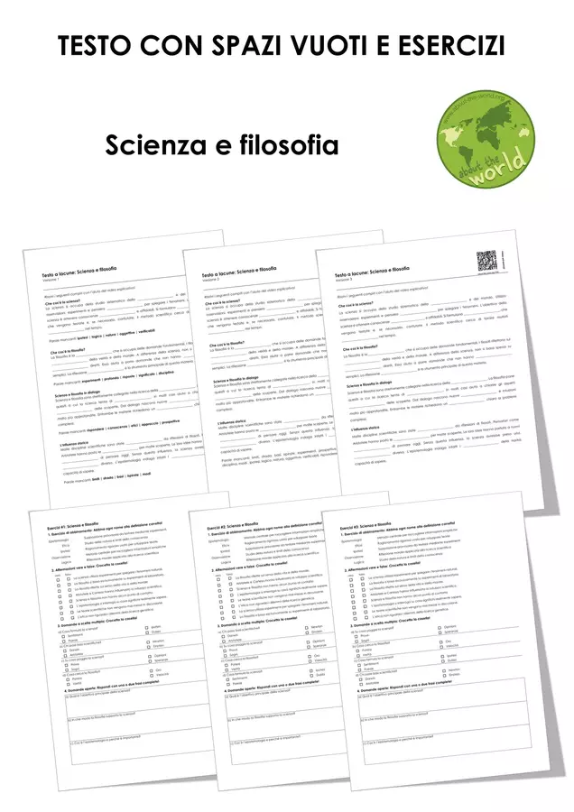 Scienza e filosofia Esercizi - Scienza e filosofia - musEducation.org | about-the-world.org - Pagina di copertina