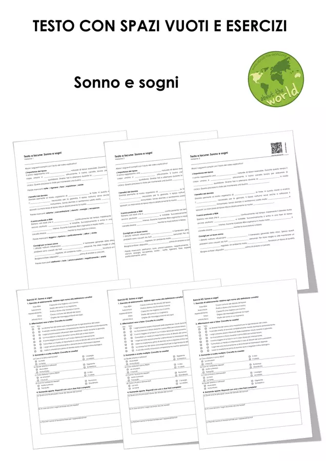 Sonno e sogni Esercizi - Sonno e sogni - musEducation.org | about-the-world.org - Pagina di copertina