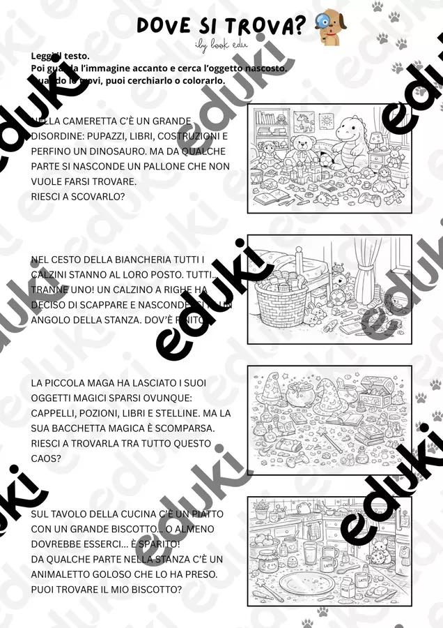Dove si trova? - attività di osservazione e lettura Esercizi - Dove si trova? - attività di osservazione e lettura - Iby Book Edu - Pagina di copertina