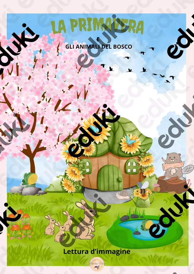 La primavera e gli animali del bosco. Schede informative - La primavera e gli animali del bosco. - Maestra Mony - Pagina di copertina