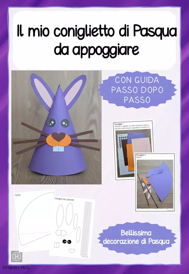 Coniglietto di Pasqua da appoggiare Materiale per pittura e bricolage - Coniglietto di Pasqua da appoggiare - Maestro Hans - Pagina di copertina