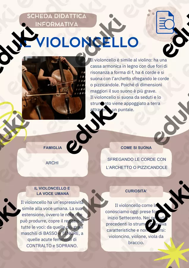 Il violoncello: schede didattiche e di ascolto (con audio mp3) Esercizi - Il violoncello: schede didattiche e di ascolto (con audio mp3) - Raffaele Maltoni - direfaremusicare - Pagina di copertina