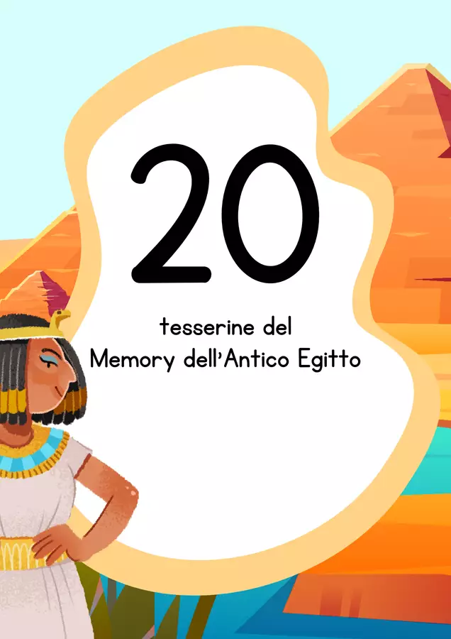 Memory degli indovinelli dell'Antico Egitto Giochi - Memory degli indovinelli dell'Antico Egitto - MilleLibriPerBambini - Pagina di copertina