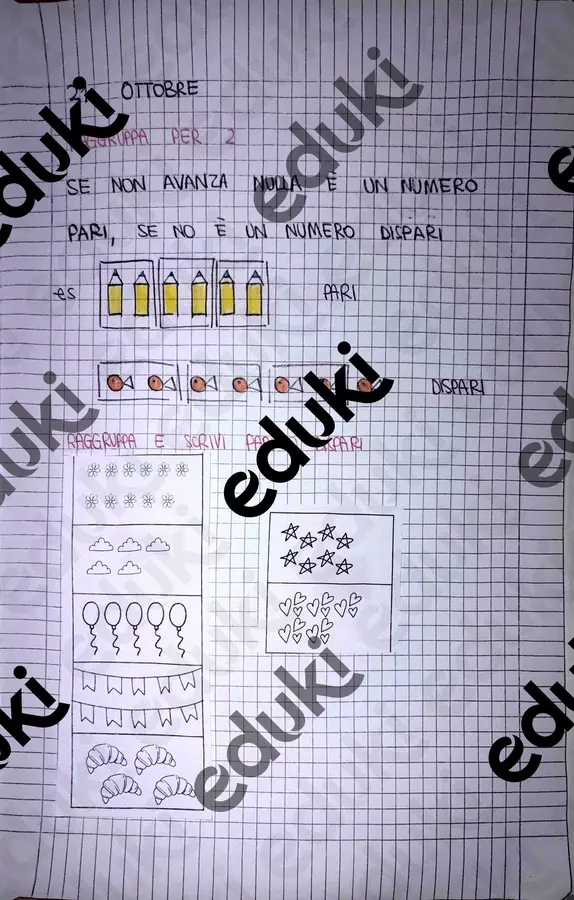 numeri pari e dispari quaderno + schede Esercizi - numeri pari e dispari quaderno + schede - Maestra Giada - Pagina di copertina