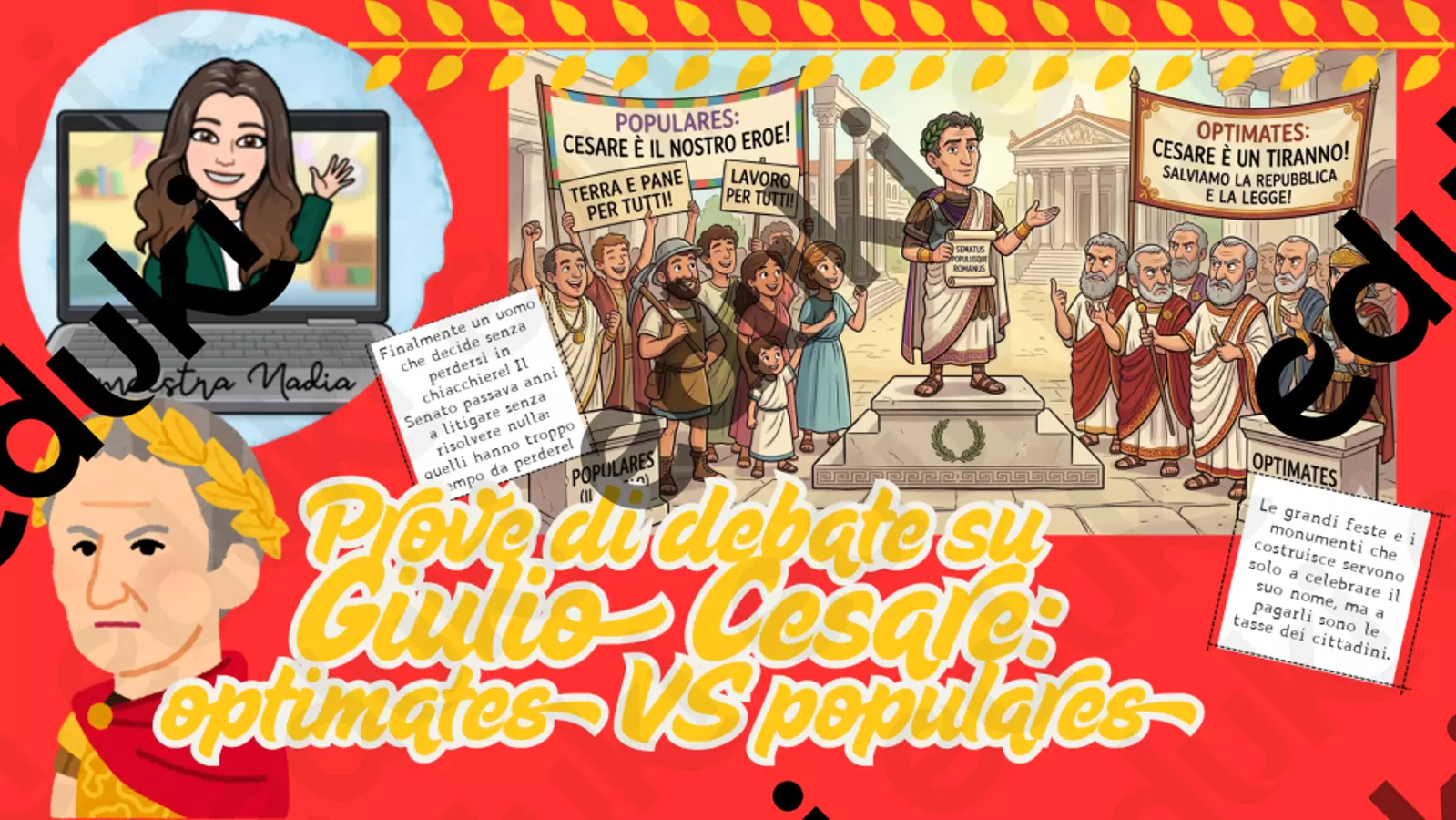 Giulio Cesare optimates VS populares Giochi - Giulio Cesare optimates VS populares - sonolamaestranadia - Pagina di copertina