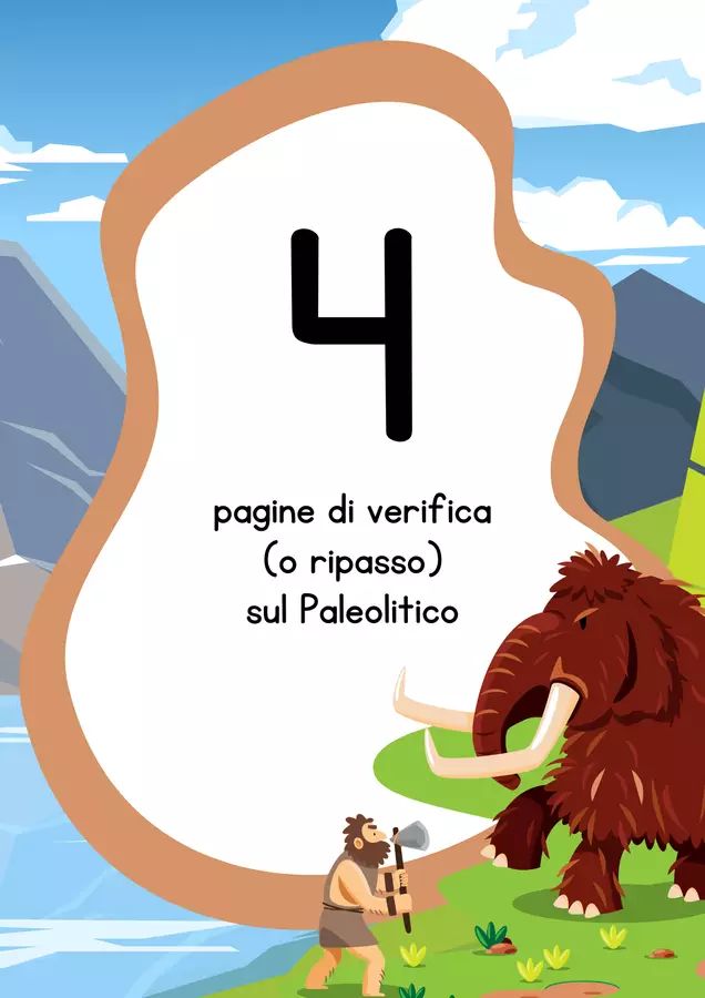 Verifica sul Paleolitico Esercizi - Verifica sul Paleolitico - MilleLibriPerBambini - Pagina di copertina