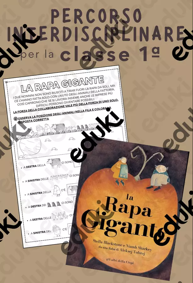 Percordo interdisciplinare: La rapa gigante Esercizi - Percordo interdisciplinare: La rapa gigante - La maestra Erika - Pagina di copertina