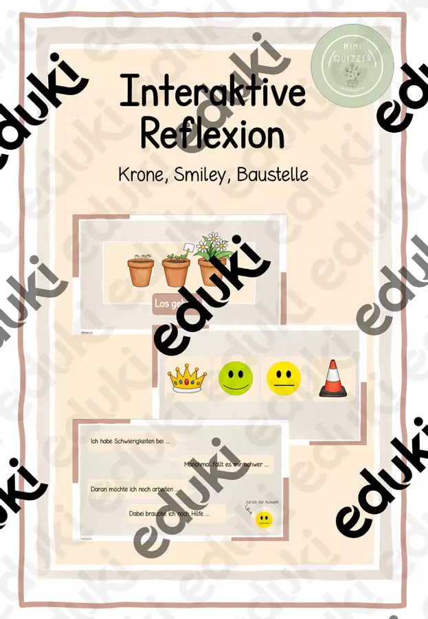 Reflexion interaktiv Präsentationen/Tafelbilder - Reflexion interaktiv - MiniQuizzer - Deckblatt
