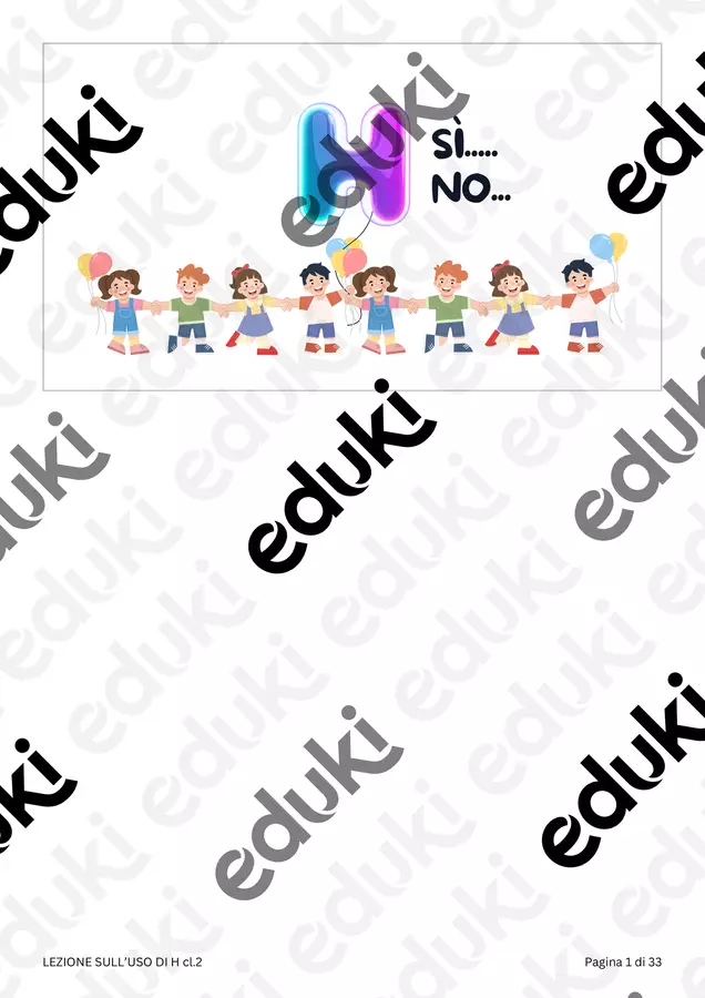 LEZIONE SULL’USO DI H cl Programmi scolastici / Materiali per docenti - LEZIONE SULL’USO DI H cl - Maestra Elez - Pagina di copertina