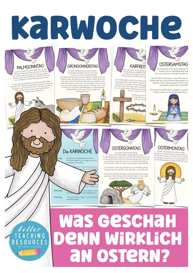 La Settimana Santa in tedesco Deutsch Ostern - Karwoche Schede informative - La Settimana Santa in tedesco Deutsch Ostern - Karwoche - Better Teaching Resources - Pagina di copertina