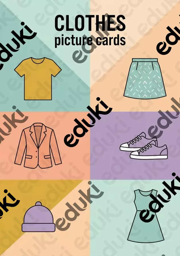 Picture Cards VESTITI/CLOTHES Flashcard - Picture Cards VESTITI/CLOTHES - The English Archive - Pagina di copertina