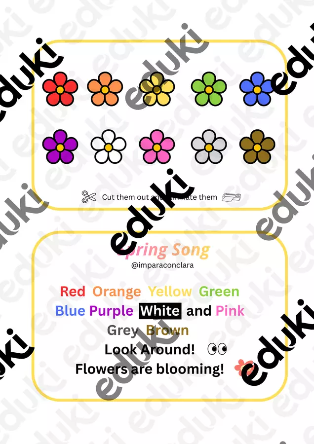 Flower Song by Teacher Clara Flashcard - Flower Song by Teacher Clara - Teacher Clara - Pagina di copertina