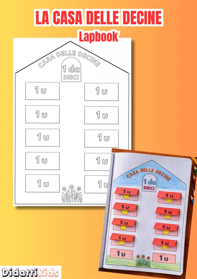 LA CASA DELLE DECINE lapbook Esercizi - LA CASA DELLE DECINE lapbook - DidattiKids 🌸 Silvia - Pagina di copertina
