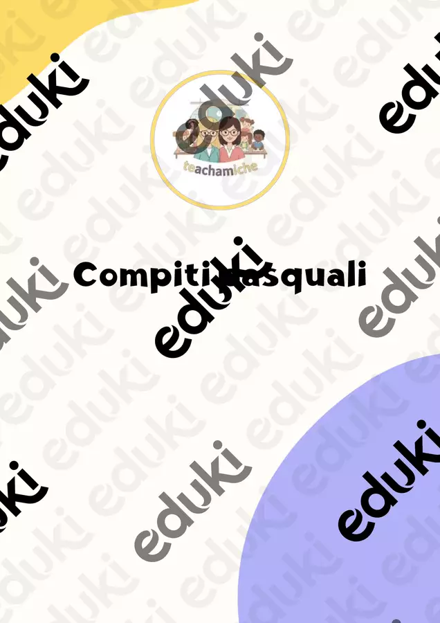 Materiali didattici pasquali Esercizi - Materiali didattici pasquali - Teachamiche - Pagina di copertina