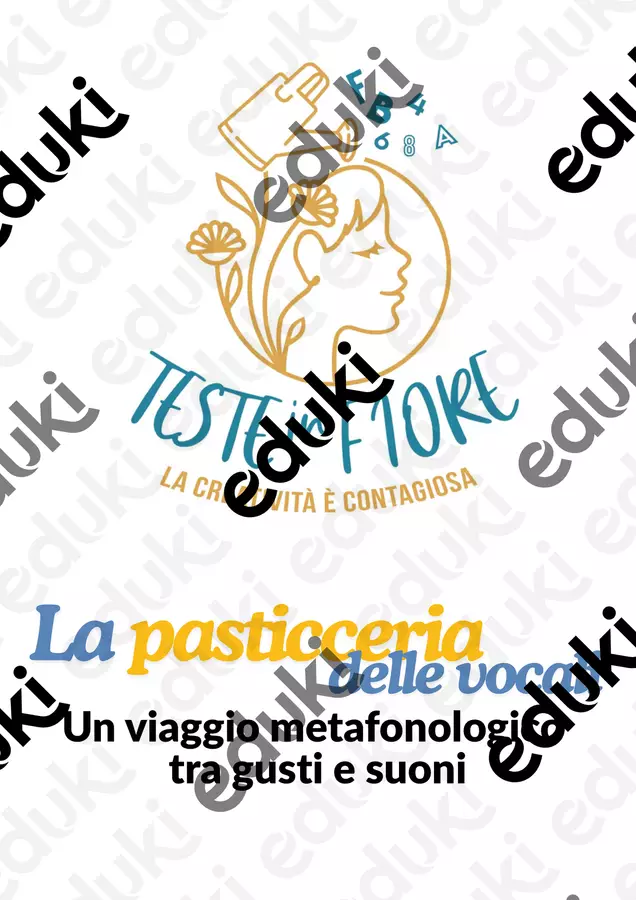 Pasticceria di vocali Esercizi - Pasticceria di vocali - TESTEinFIORE - Pagina di copertina
